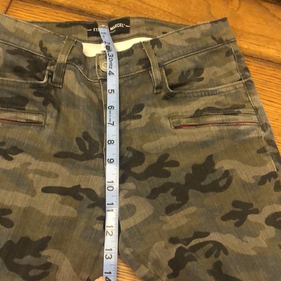 Etienne Marcel Camo Skinny Leg Women’s Size 29 Pants jeans red zipper Denim - Picture 11 of 16